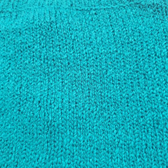 Womens Small Vintage 80's Green Knit Turtleneck Sweater Cardigan Kimberly Hope - Picture 9 of 10